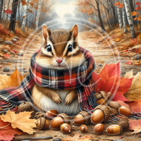 Fall Chipmunk 4 Printable Bundle 10.5x10.5