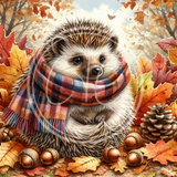 Fall Hedgehog Printable Bundle Minis 4x4"