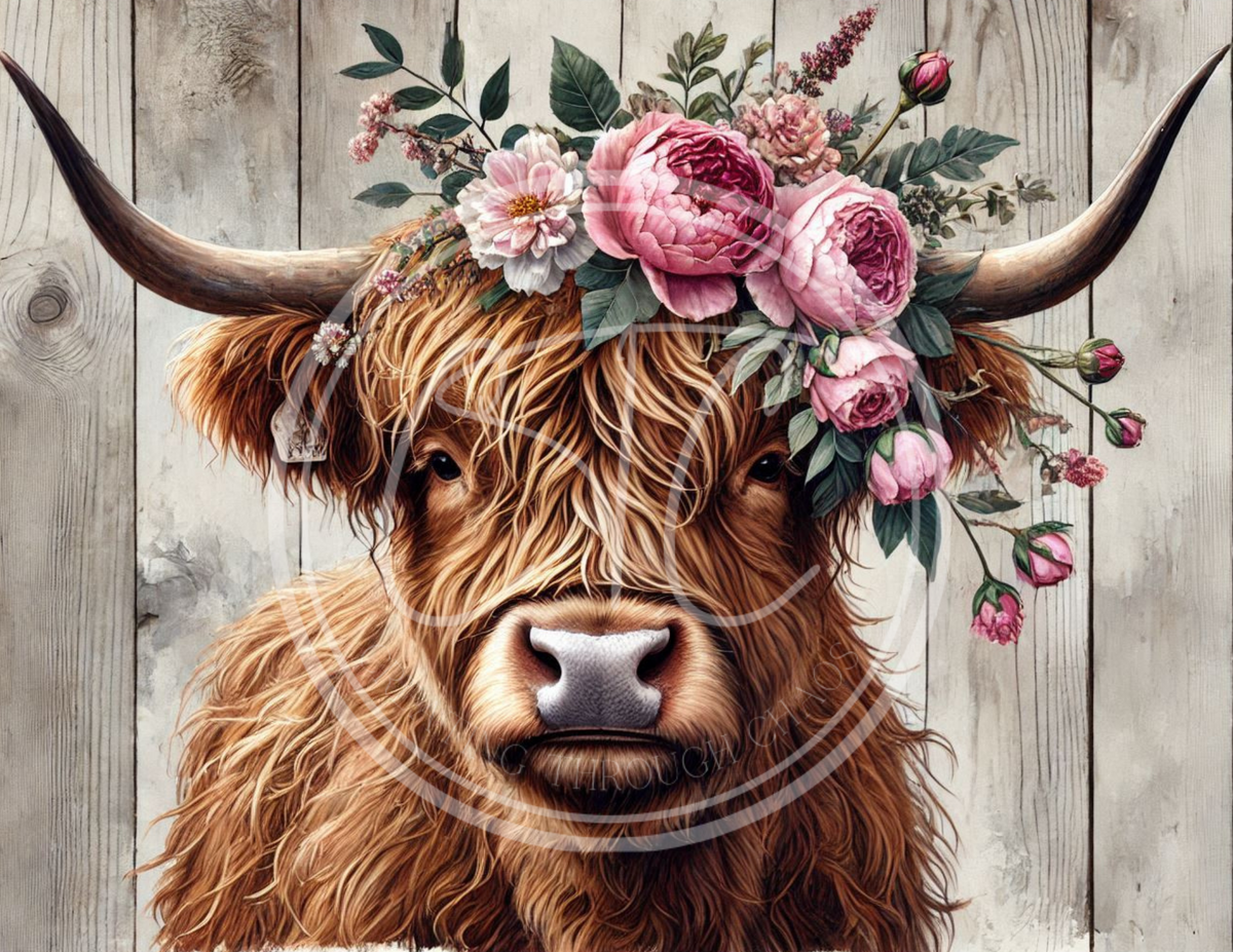 Floral Crown Cow Printable 2 – Creating Through Chaos
