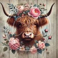 Floral Crown Cow Printable 4