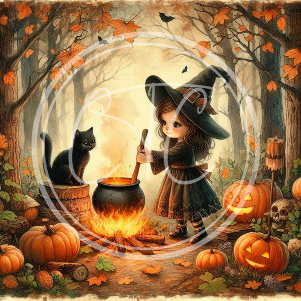 Girl Witch 4 Printable Bundle 10.5x10.5