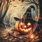 Halloween Glowing Jack O' Lantern Witch 4 Printable Bundle 10.5x10.5