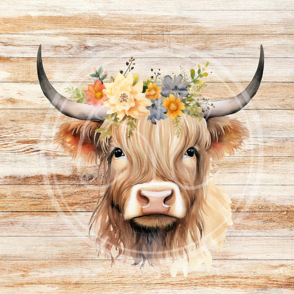 Rustic Fall Background Cow Highland Cow Rustic Background Printable – Creating Through Chaos