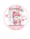 Campfire Snowman 7in Round Printables