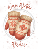 Warm Winter Wishes Mittens x2