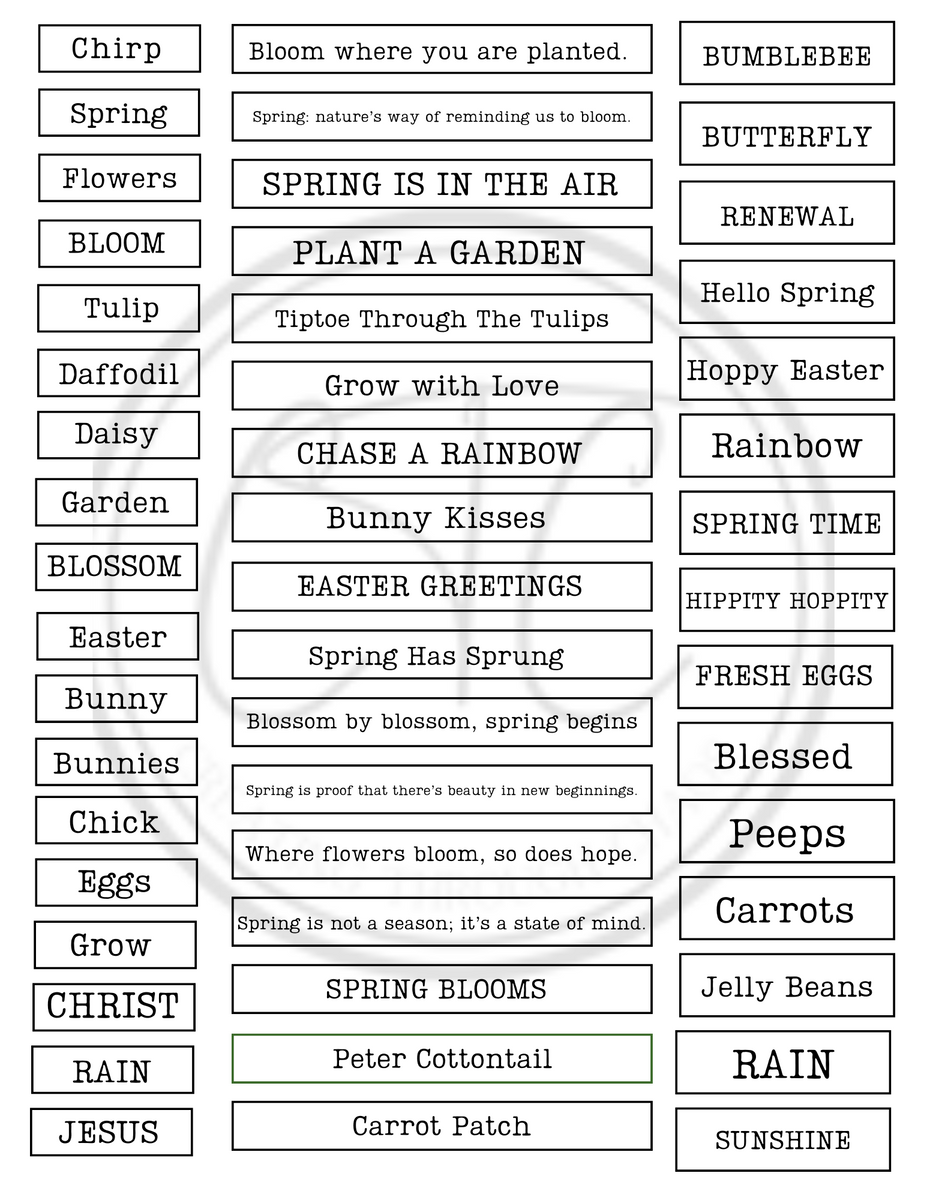 Spring and Easter Quote Printables – Creating Through Chaos