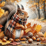 Fall Squirrel Printable Bundle Minis 4x4"