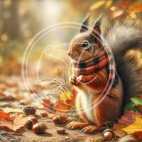 Fall Squirrel 4 Printable Bundle 10.5x10.5