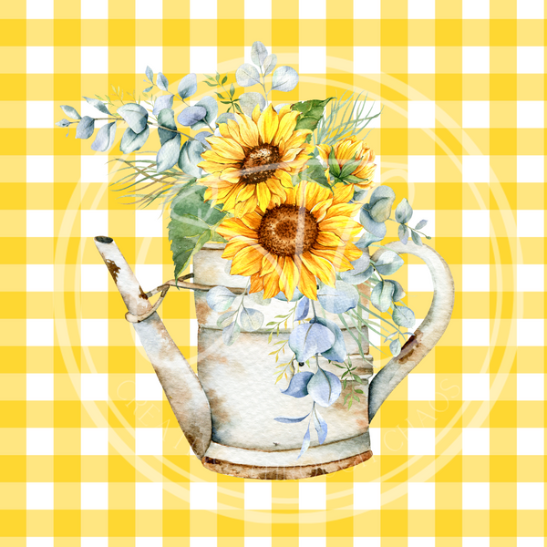 Sunflower Watering Can Printable