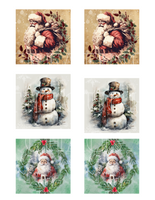 6 3x3 Christmas Ornament Sized Printables