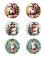 6 Round Christmas Ornament Printables