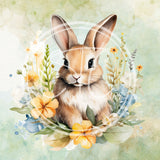 3 Watercolor Wildflower Bunny Printable