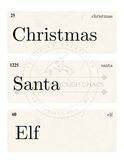 Vintage Style Christmas Flash Cards