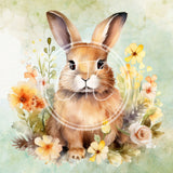 3 Watercolor Wildflower Bunny Printable