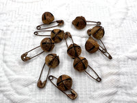 Small Rusty Safety Pins & Bells