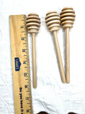 6" Large Natural Unfinished Wooden Honey Dippers