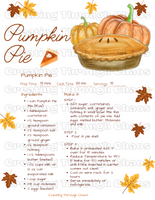 Apple & Pumpkin Pie Recipe Printables