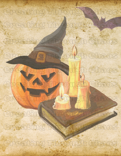Halloween Book / Candle Printable